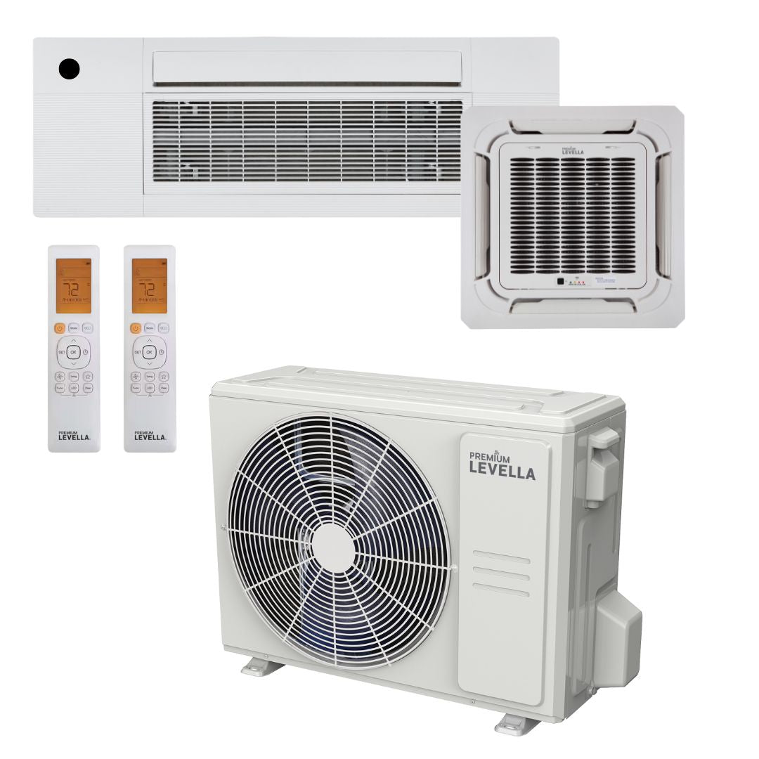 Dual Zone 21.5 SEER Ductless Mini Split Air Conditioner Inverter Wifi Heat Pump