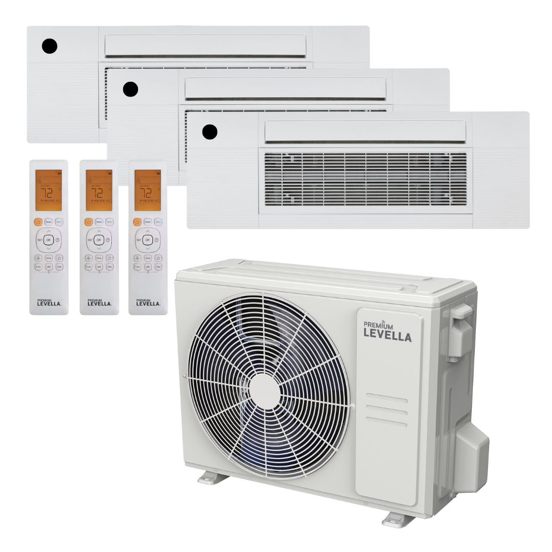 Tri Zone 23.5 SEER2 Ductless Mini Split Air Conditioner Inverter Wifi Heat Pump