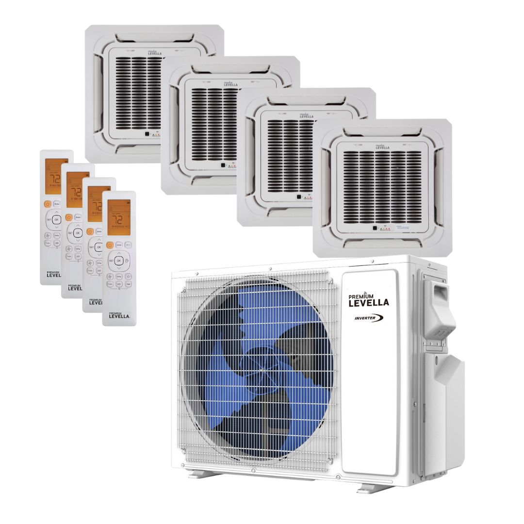 Quad Zone 23.1 SEER2 Ductless Mini Split Air Conditioner Inverter Wifi Heat Pump