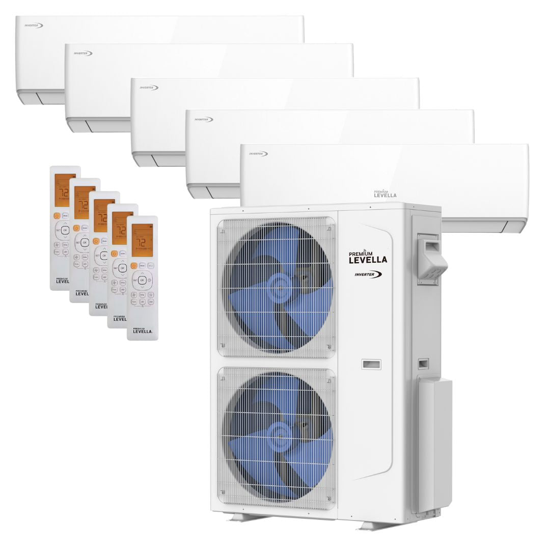 Quint zone 24 SEER2 Ductless Mini Split Air Conditioner Inverter Wifi Heat Pump