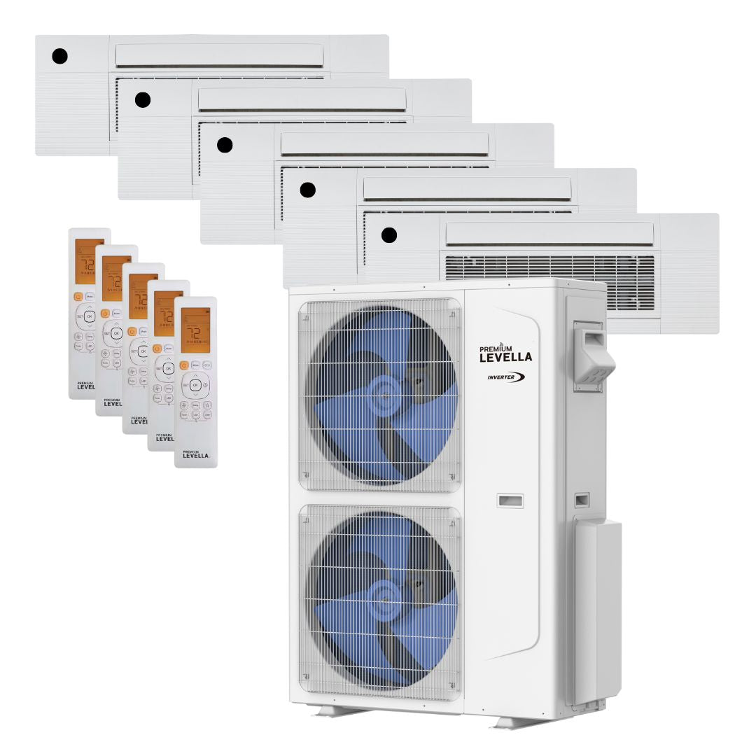 Quint zone 21.1 SEER2 Ductless Mini Split Air Conditioner Inverter Wifi Heat Pump